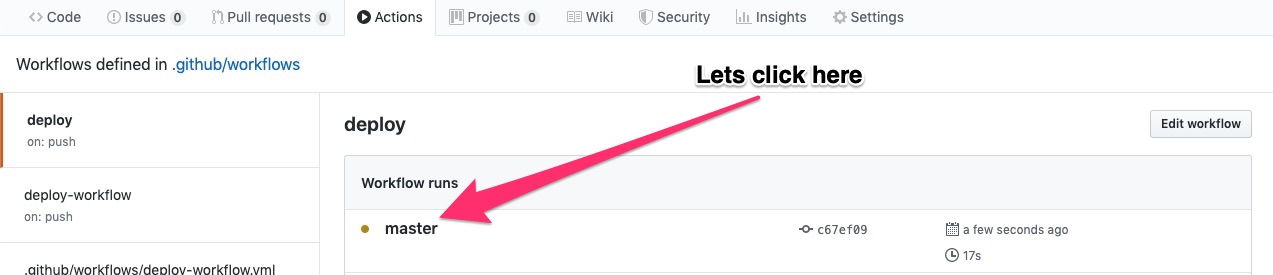 Github Actions button