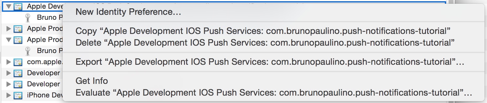 Exporting Certificates